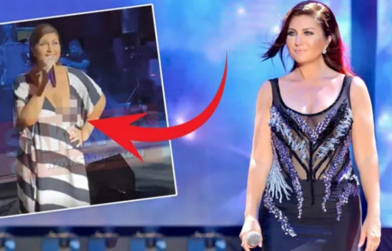Sibel Can Bodrum’da sahne kazası yaşadı! Elbisesinin üstü açılınca...