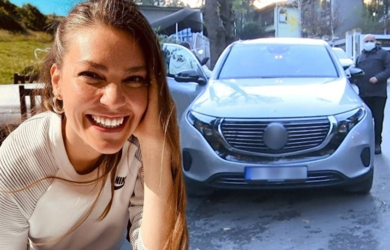 Aslı Enver yeni otomobiliyle Etiler'de