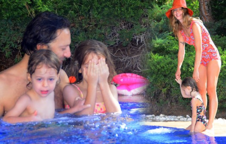 Tuba Ünsal, eşi ve çocuklarıyla tatilde!