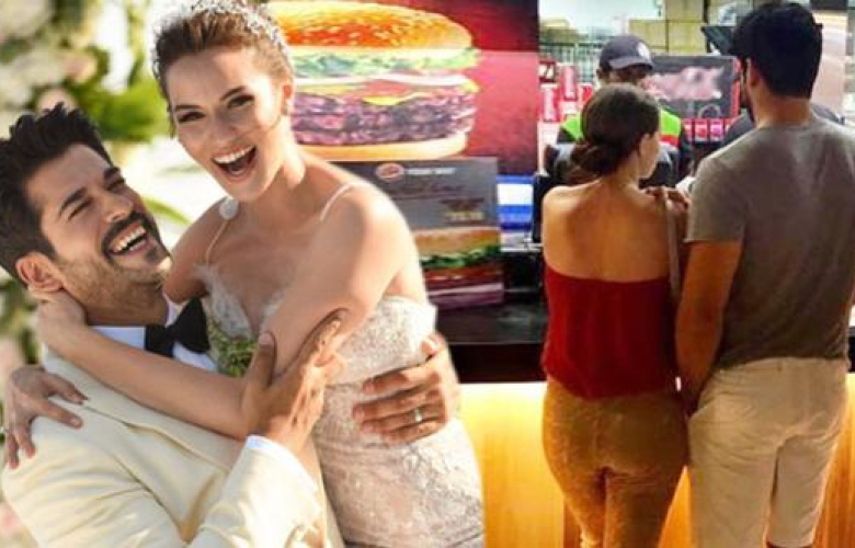 Burak ve Fahriye, Maldivler'de hamburger kuyruğuna girdiler