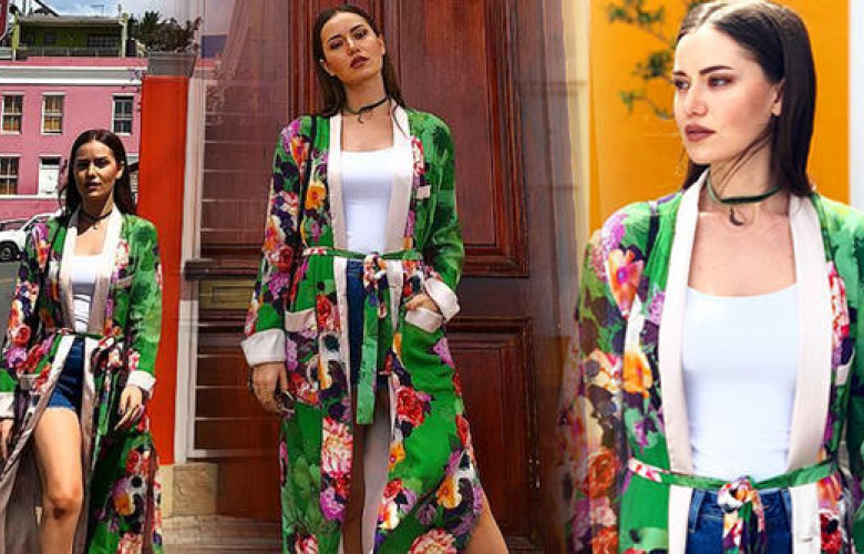 Fahriye Evcen tatilde