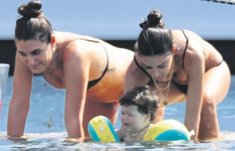 Arda Turan kampta! Aslıhan Doğan ve oğlu Hamza Arda tatilde