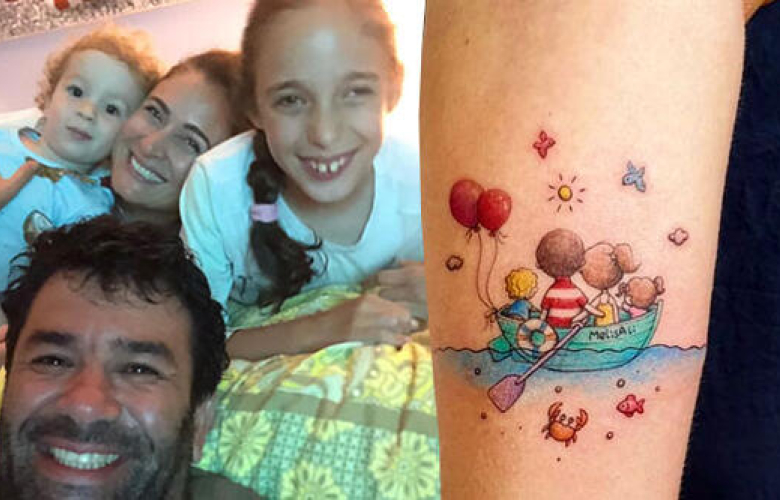 Ceyda Düvenci ailesini koluna kazıttı 