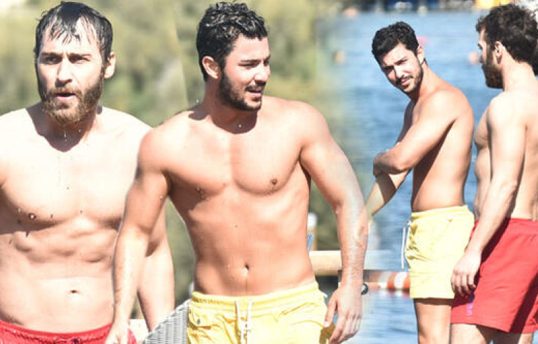 Kaan Yıldırım ve Seçkin Özdemir'den Bodrum'da kas şov!