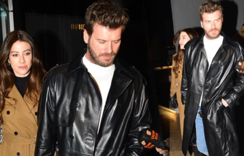 Kıvanç Tatlıtuğ eşi Başak Dizer ile akşam yemeğinde 