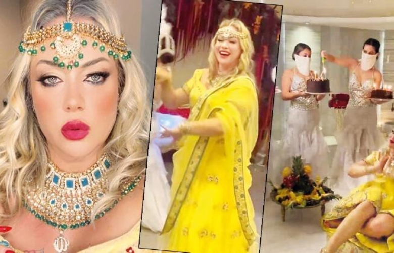 Yeliz Yeşilmen yeni yaşını hamamda kutladı.