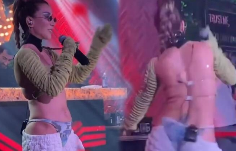 Hande Yener'in sahne kostümü olay oldu!