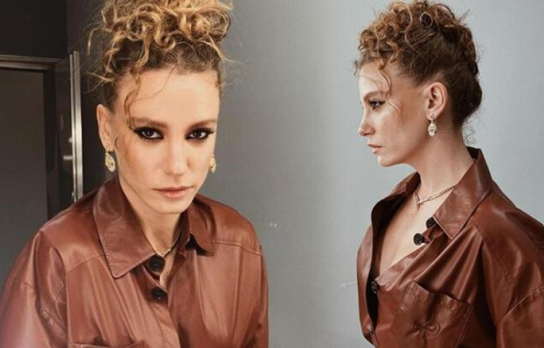 Serenay Sarıkaya'dan kulis pozları
