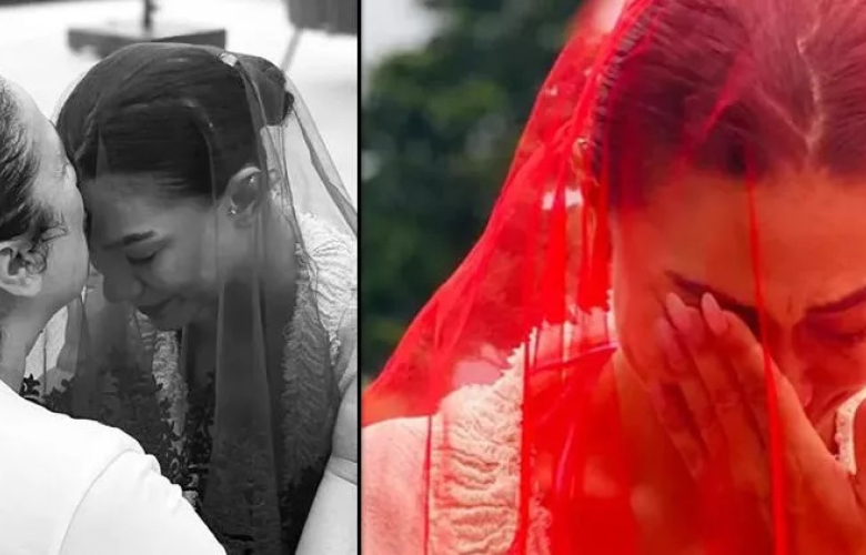 Demet Özdemir kına gecesinde gözyaşlarını tutamadı!