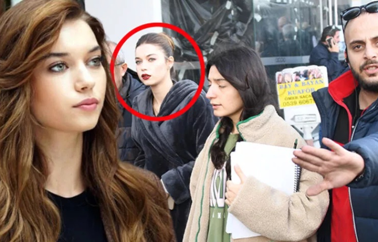 Afra Saraçoğlu sete bornozla geldi, ortalık karıştı