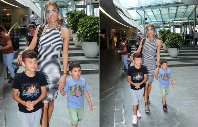 Çağla Şikel ve oğullarının İstanbul keyfi...