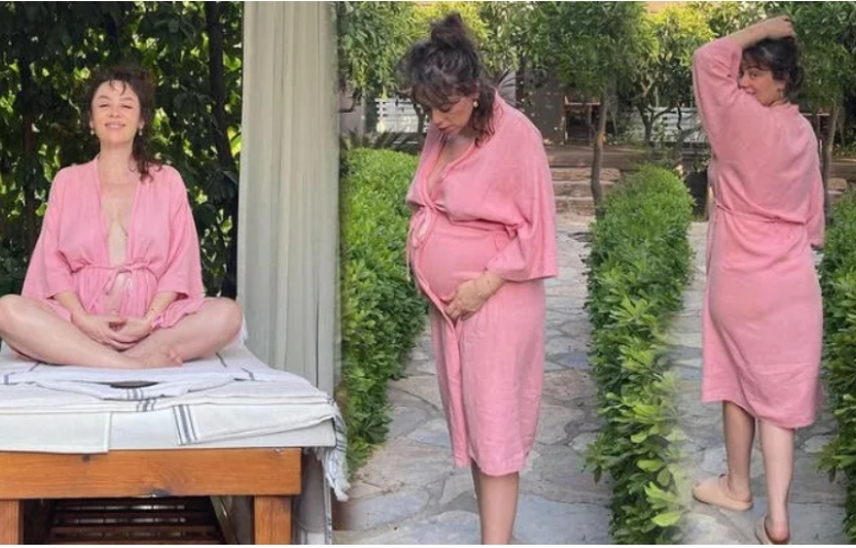 Masaj sonrası karnı burnunda pozlar