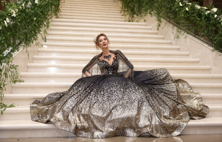 Gizem Özdilli siyah gelinlik giydi!