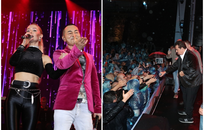 İbrahim Tatlıses & Serdar Ortaç: Yağmura rağmen sahneye çıktılar