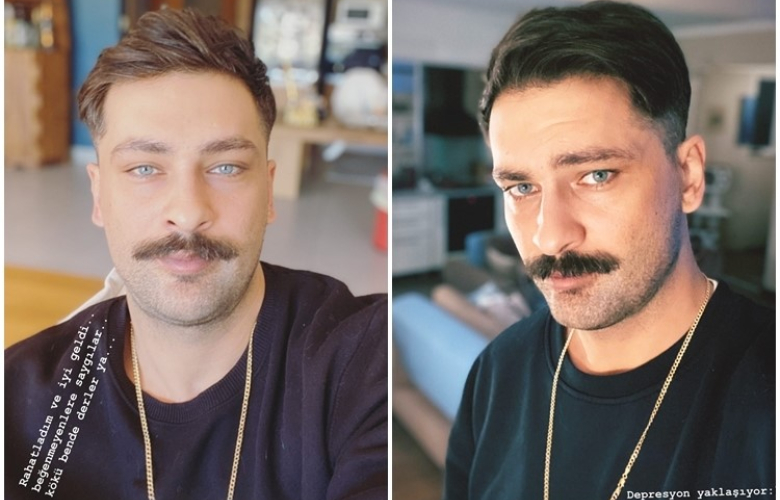 Zalimsin Corona! Sakallarını kesti, bıyık bıraktı, depresyon yakın dedi! Yakışıklı oyuncuyu tanıyabildiniz mi? 