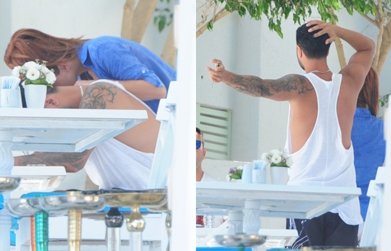 Ünlü Şarkıcıya Sevgilisinden Plaj Masajı