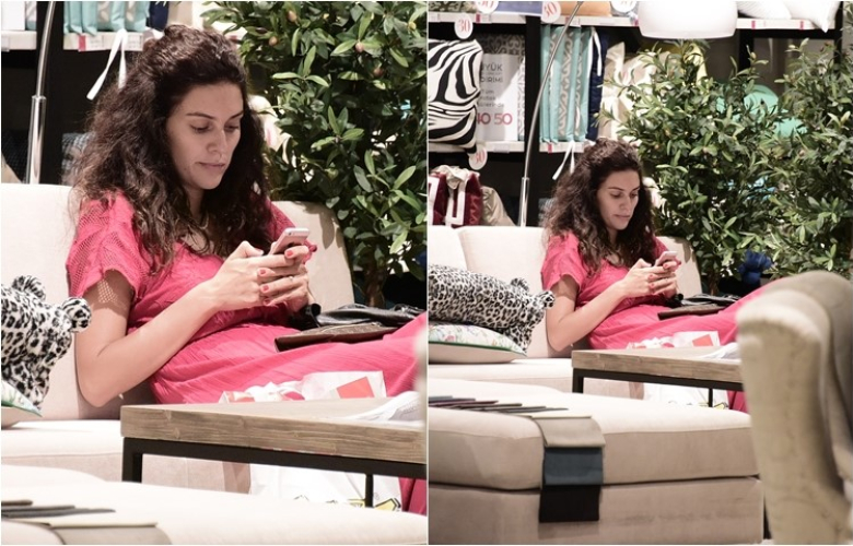 Bergüzar Korel'den alışverişe mesaj arası.